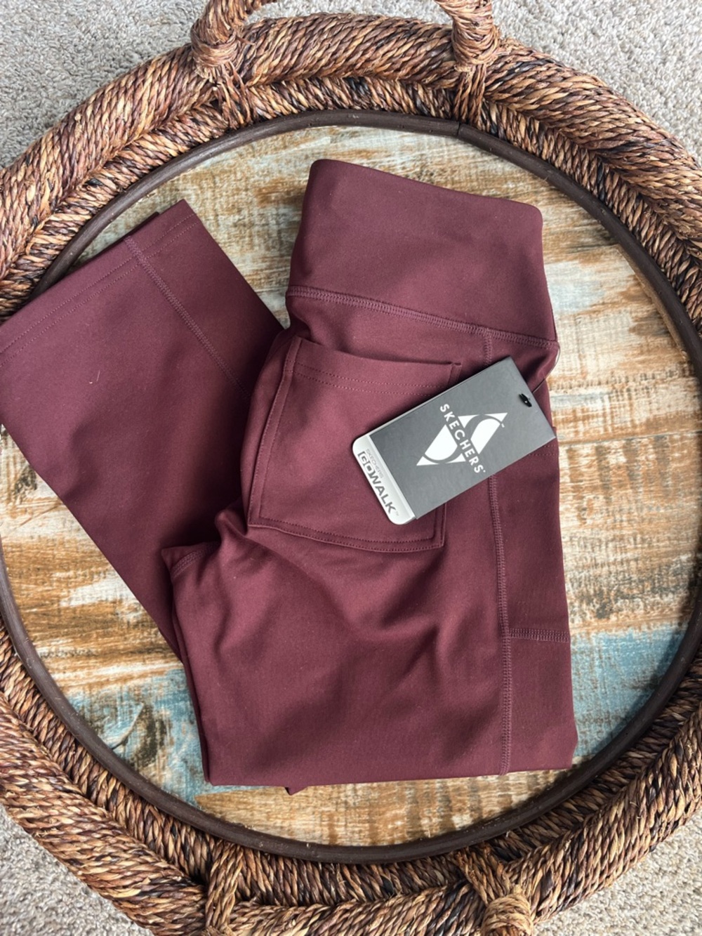 NWT Skechers Burgundy Active Leggings